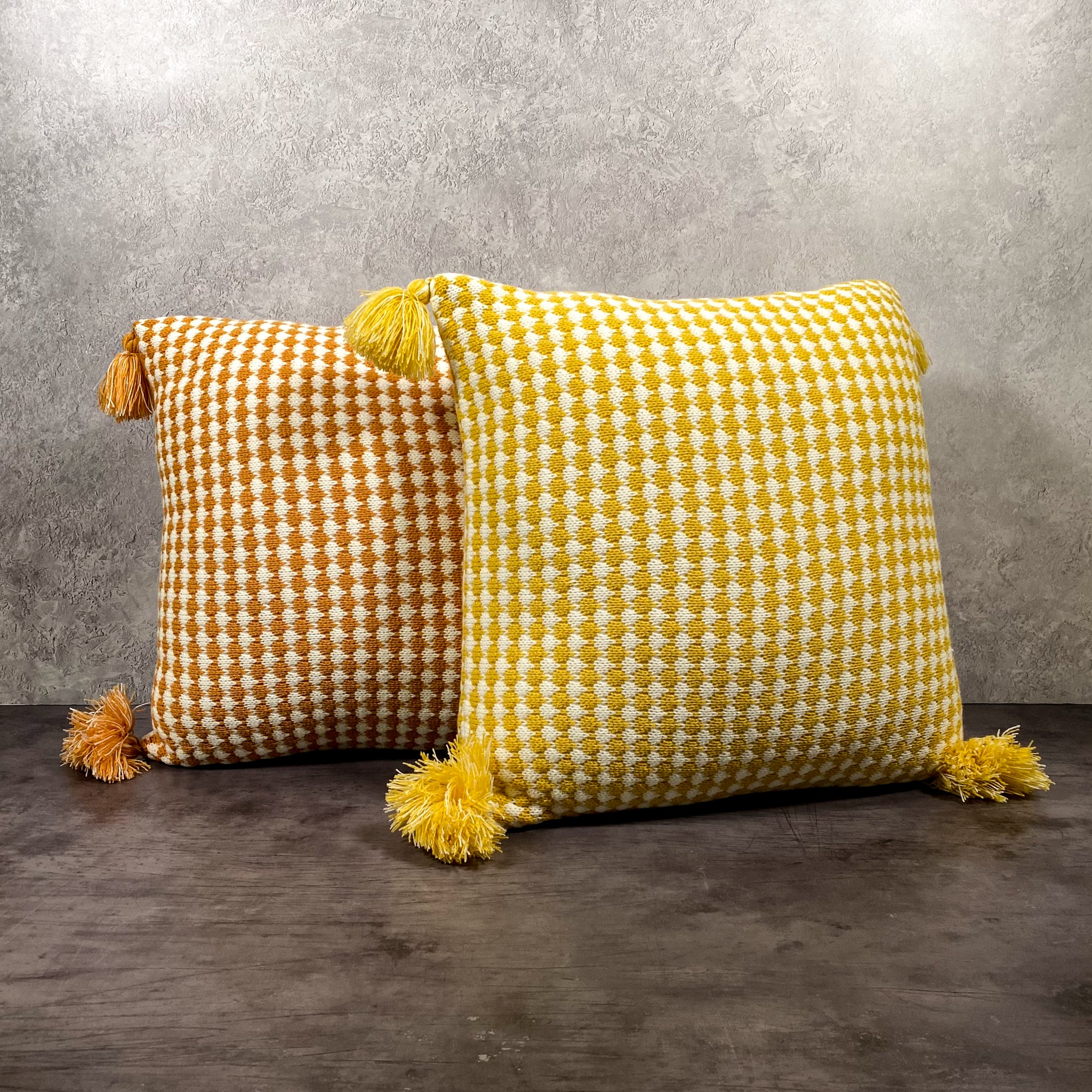 A Sunflower on Black Houndstooth 18 Inch Pillow Cover